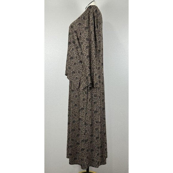 Rabbit Designs Floral 2-Piece Dress Set Size 20W VTG USA Sleeveless Long Sleeve - Picture 13 of 16